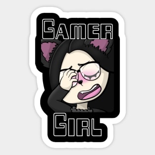 Gamer Girl, Wolf Girl, Facepalm. Twitch streamer emote Sticker